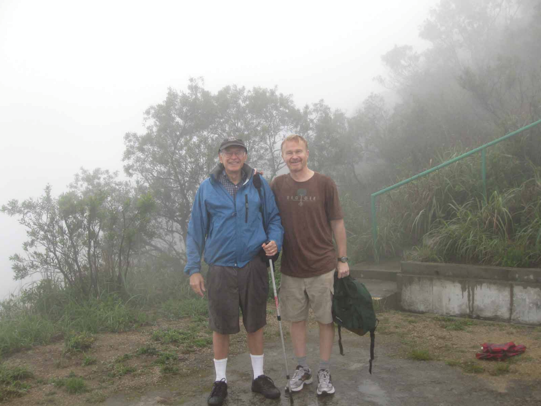James Pick Hiking in Hong Kong with Professor Dean Tjosvold