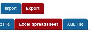 Excel spreadsheet tab