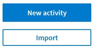 new activity button