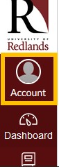 account icon highlighted